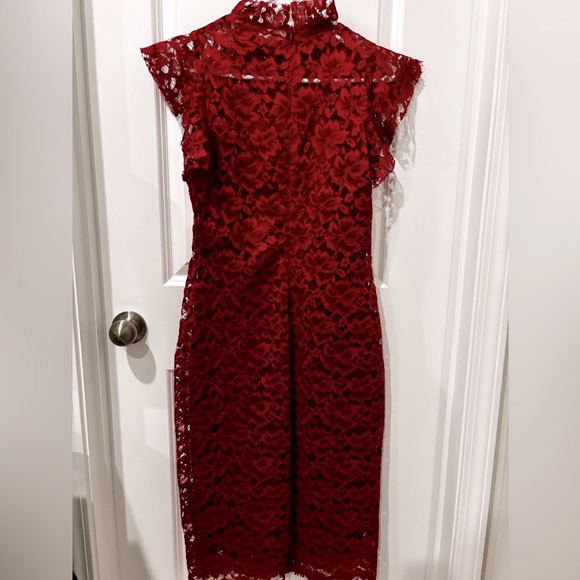 Red Lace Dress - Picture 3 of 4
